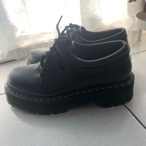 Dr. Marten 8053 polished smooth platform shoes